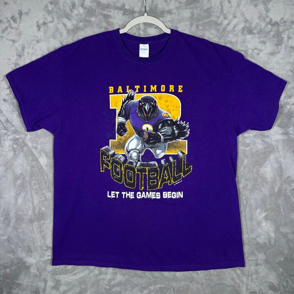 Lamar Jackson Baltimore Ravens Football Tee Purple XL